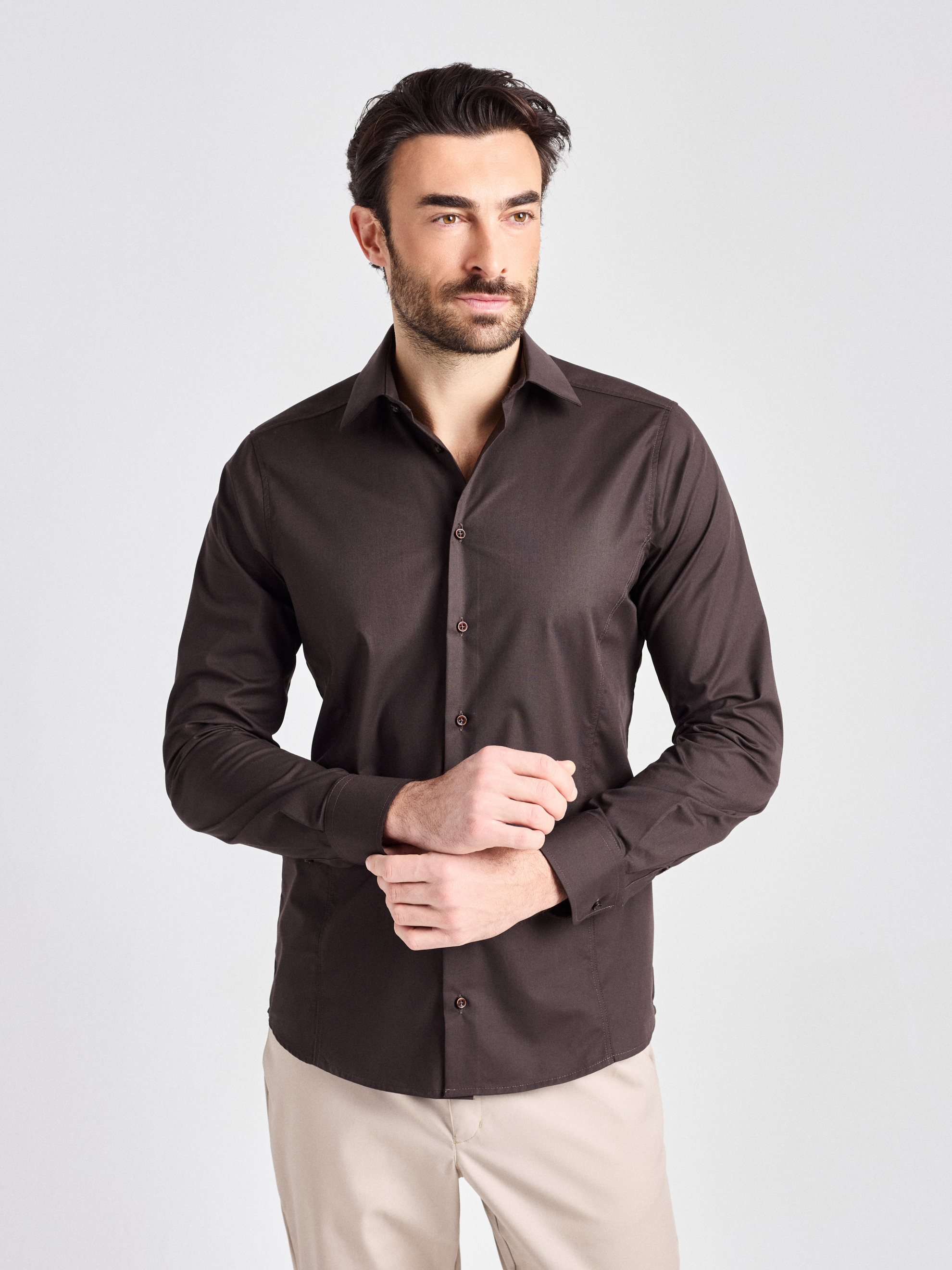 Pesaro Man - Hemd - chocolate